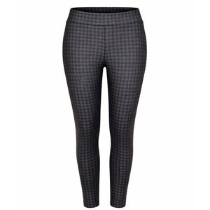 NYCC Leggings Womens Large Houndstooth Black Slim Stretch Pants Modern